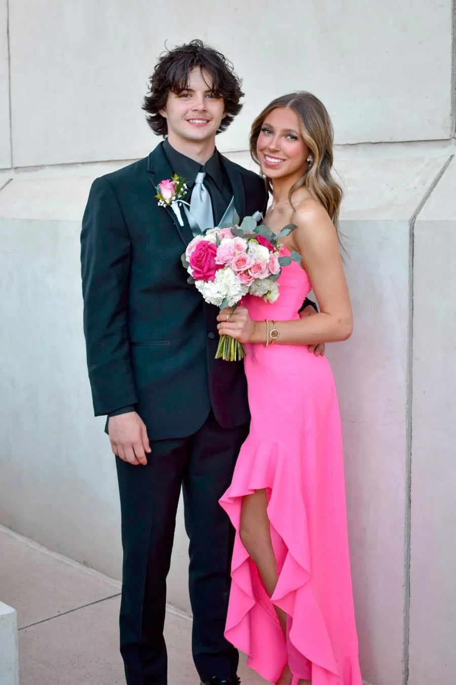 Sweetheart Strapless Empire Long Party Dress With Ruffled