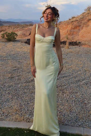 Sweetheart Straps Lace-Up Satin Fitted Maxi Party Prom Dress