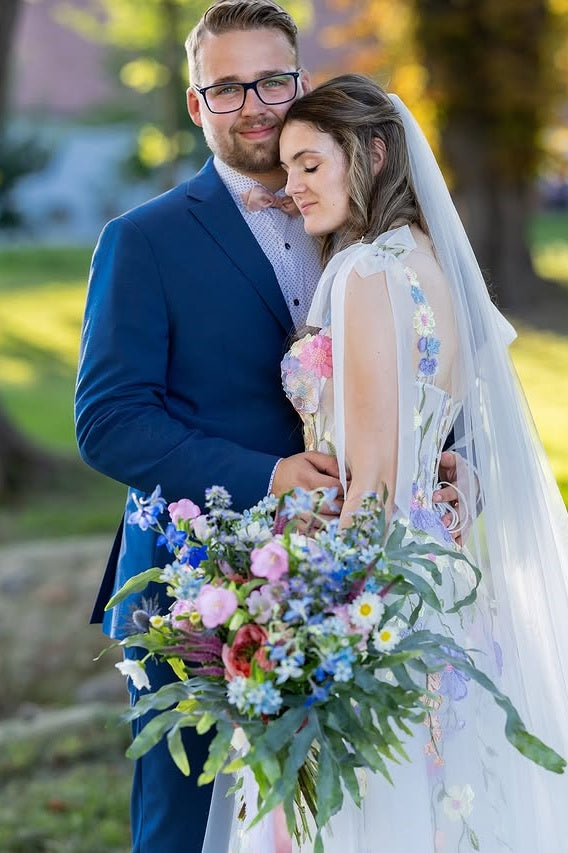 Sweetheart Straps Tulle A-Line Floral Appliques Party Prom Dress