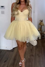 Sweetheart Tulle A-Line Empire Cute Homecoming Dress