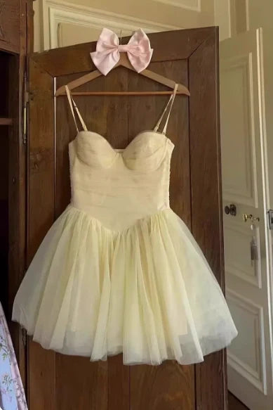 Sweetheart Tulle A-Line Empire Cute Homecoming Dress