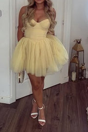 Sweetheart Tulle A-Line Empire Cute Homecoming Dress