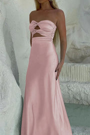 Sweetheart Strapless Empire Long Party Prom Dress