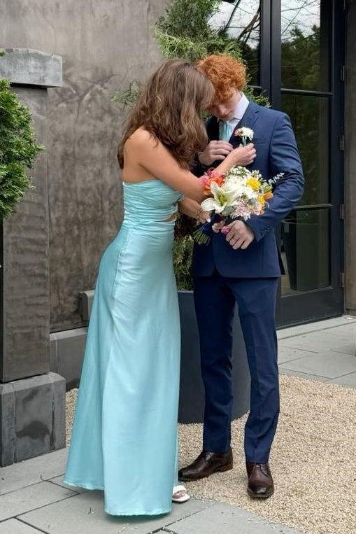 Sweetheart Strapless Empire Long Party Prom Dress