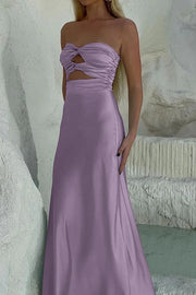 Sweetheart Strapless Empire Long Party Prom Dress