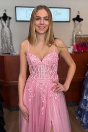 Tulle A-Line With Lace Appliques Sweetheart Party Prom Dress