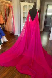 V-Neck Satin Mermaid Beaded Prom Dress With Bolero