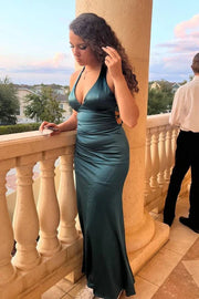 V-Neck Sleeveless Empire Lace Up Party Prom Dress