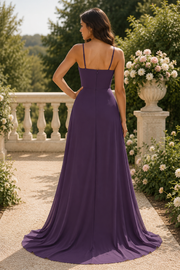 V-Neck Spaghetti Straps A-Line Empire Bridesmaid Dress 