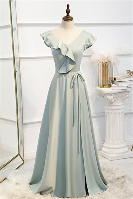 A-Line Slip Mismatched Bridesmaid Dresses Light Green / US 14 / A A-Line Slip Mismatched Bridesmaid Dresses Light Green / US 14 / A