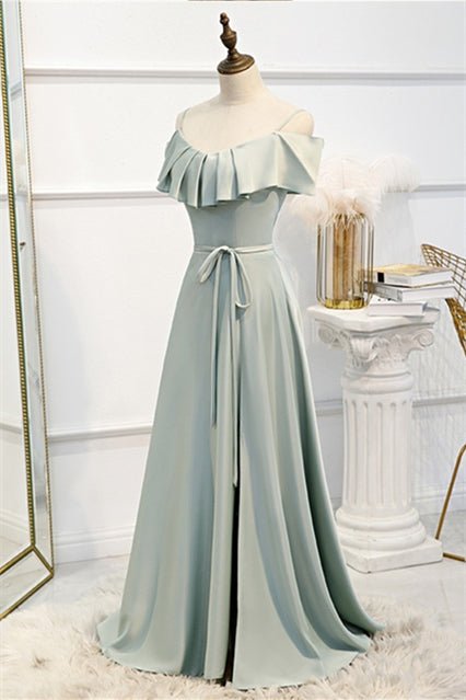 A-Line Slip Mismatched Bridesmaid Dresses Light Green / US 8 / B A-Line Slip Mismatched Bridesmaid Dresses Light Green / US 8 / B