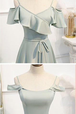 A-line Slip Mismatched Bridesmaid Dresses Light Green / US 8 / B