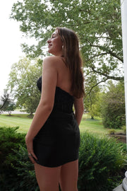 Sexy Bodycon V-Neck Halter Two Tone Homecoming Dress