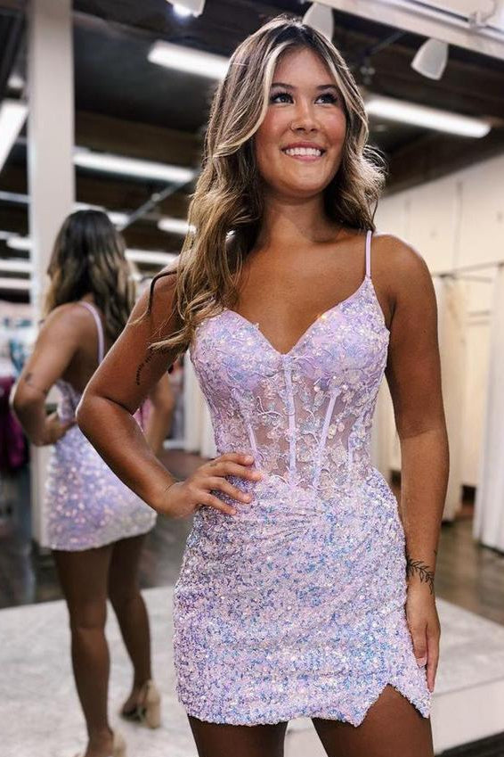 Sweetheart Sequined Appliqued Ruched Sheer Tulle Sheath Mini Homecoming Dress