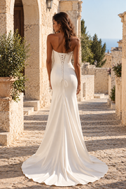 Fashion Sweetheart Strapless Empire Mermaid Split Wedding Dress
