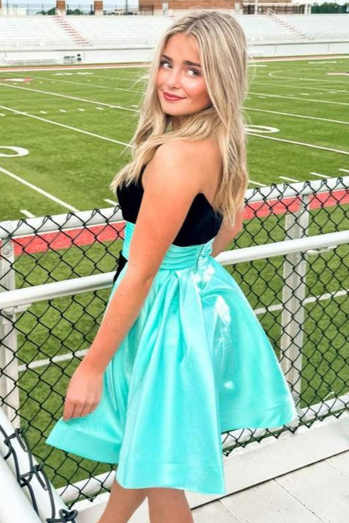 Black and Mint Green Homecoming Dress Black and Mint Green / Custom Size Black and Mint Green Homecoming Dress Black and Mint Green / Custom Size