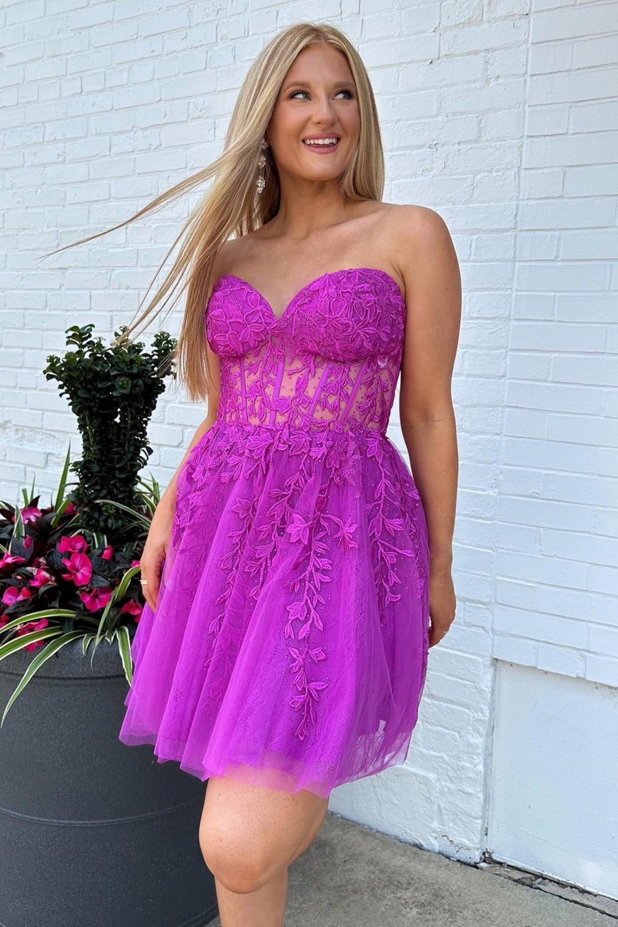 A-Line Spaghetti Straps Short Homecoming Dress with Appliques Royal Blue / 6 A-Line Spaghetti Straps Short Homecoming Dress with Appliques Royal Blue / 6