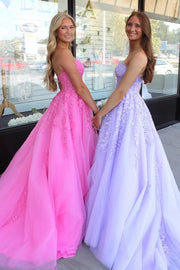 Cute A-Line Empire Square Strapless Long Party Prom Dress