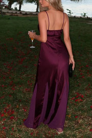 Spaghetti Straps Empire Waist A-Line Maxi Prom Dress