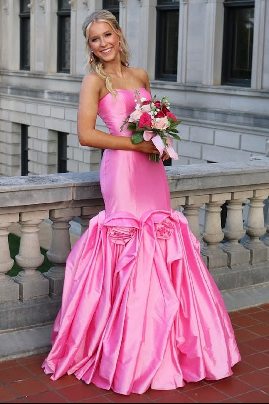 Sweetheart Backless Satin Mermaid Long Party Prom Dress