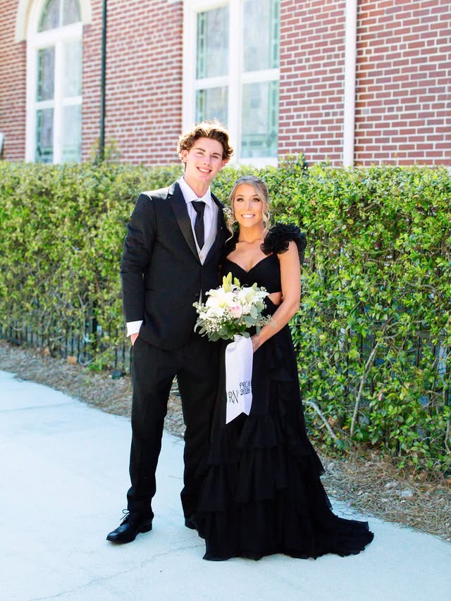 A-Line Low V-Neck Ruffled Straps Tiered Party Prom Dress