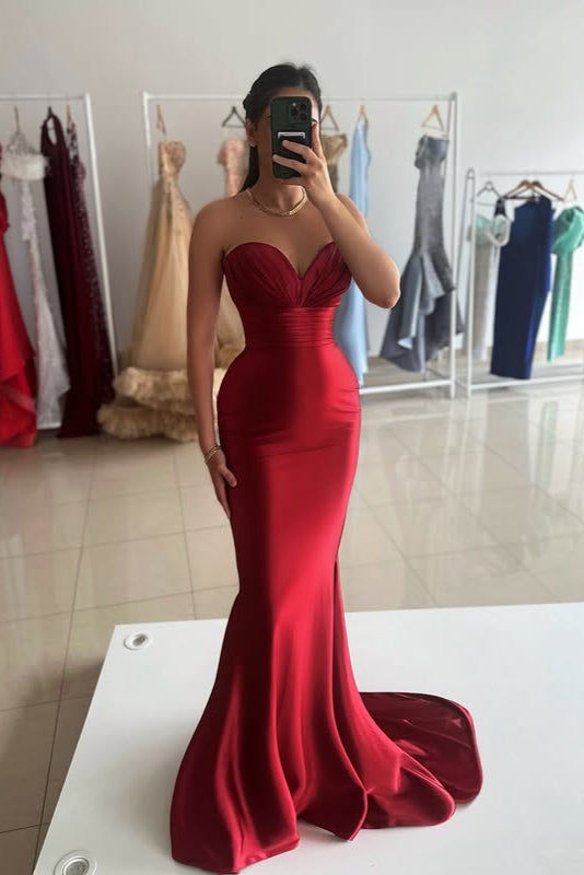 Sweetheart Strapless Mermaid Empire Formal Party Dress