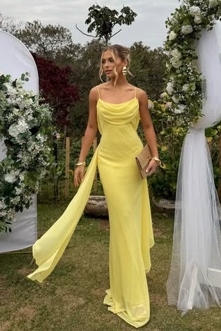 Chiffon Bateau Backless Sleeveless Long Party Prom Dress