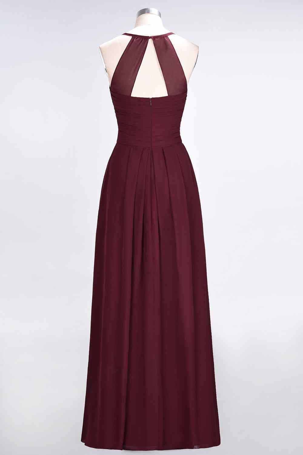 burgundy halter neck bridesmaid dress Burgundy Halter Bridesmaid Dresses