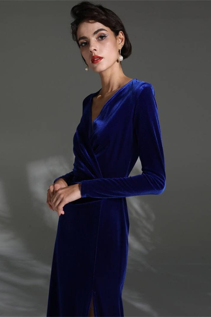 velvet dress women Ashton Off Shoulder Long Sleeve Bodycon long formal velvet corset prom dress by LaDivine CD235 stays locked without shifting ZESICA Women's Velvet Midi Dress