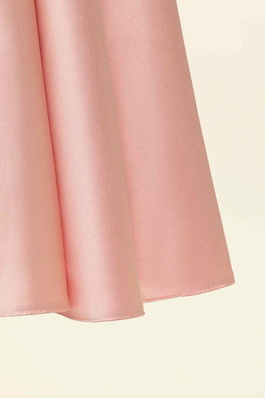 Pink A-line Strapless Satin Lace-Up Back Mini Homecoming Dress