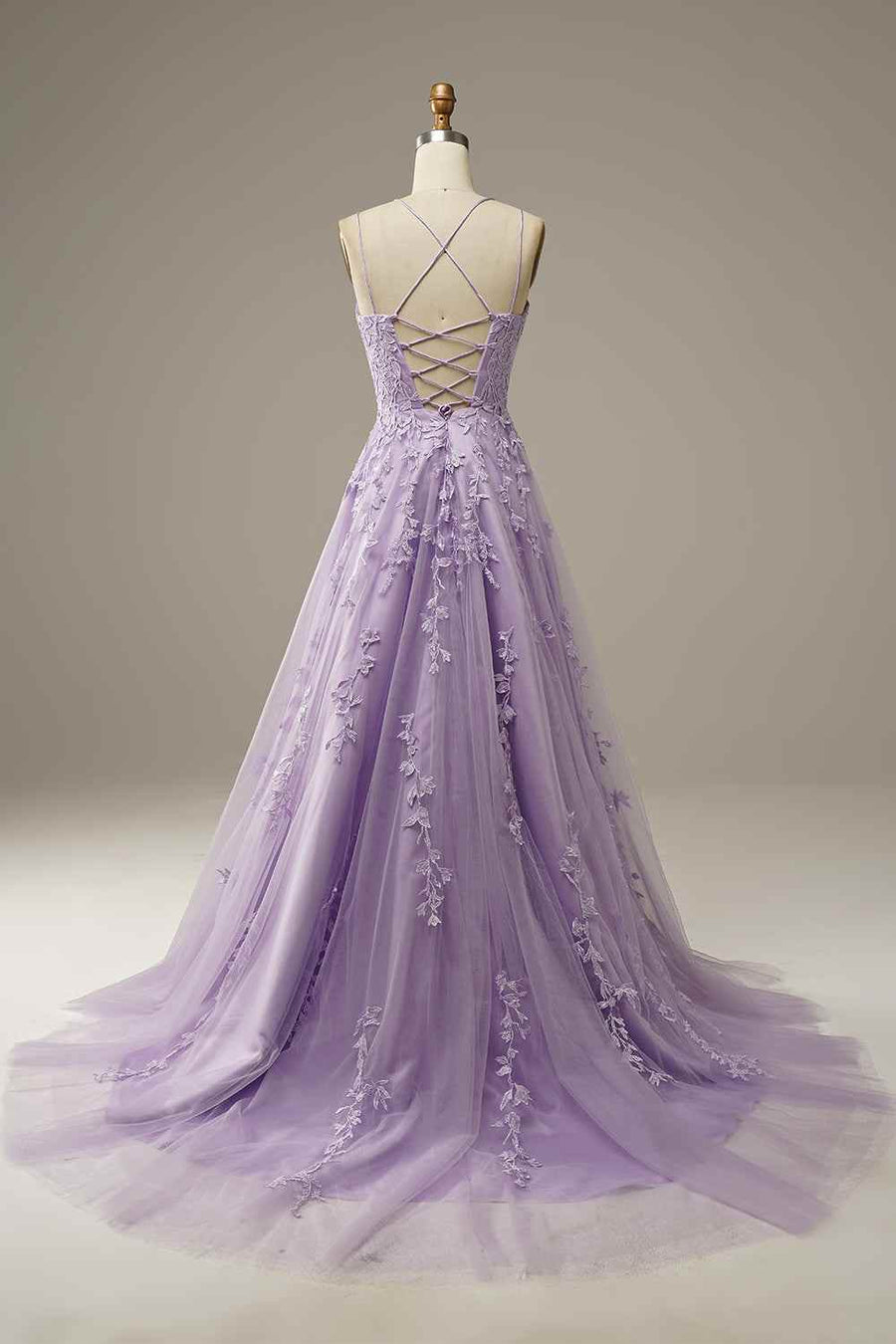 Bateau Sleeveless A-Line Lace Appliques Prom Party Dress
