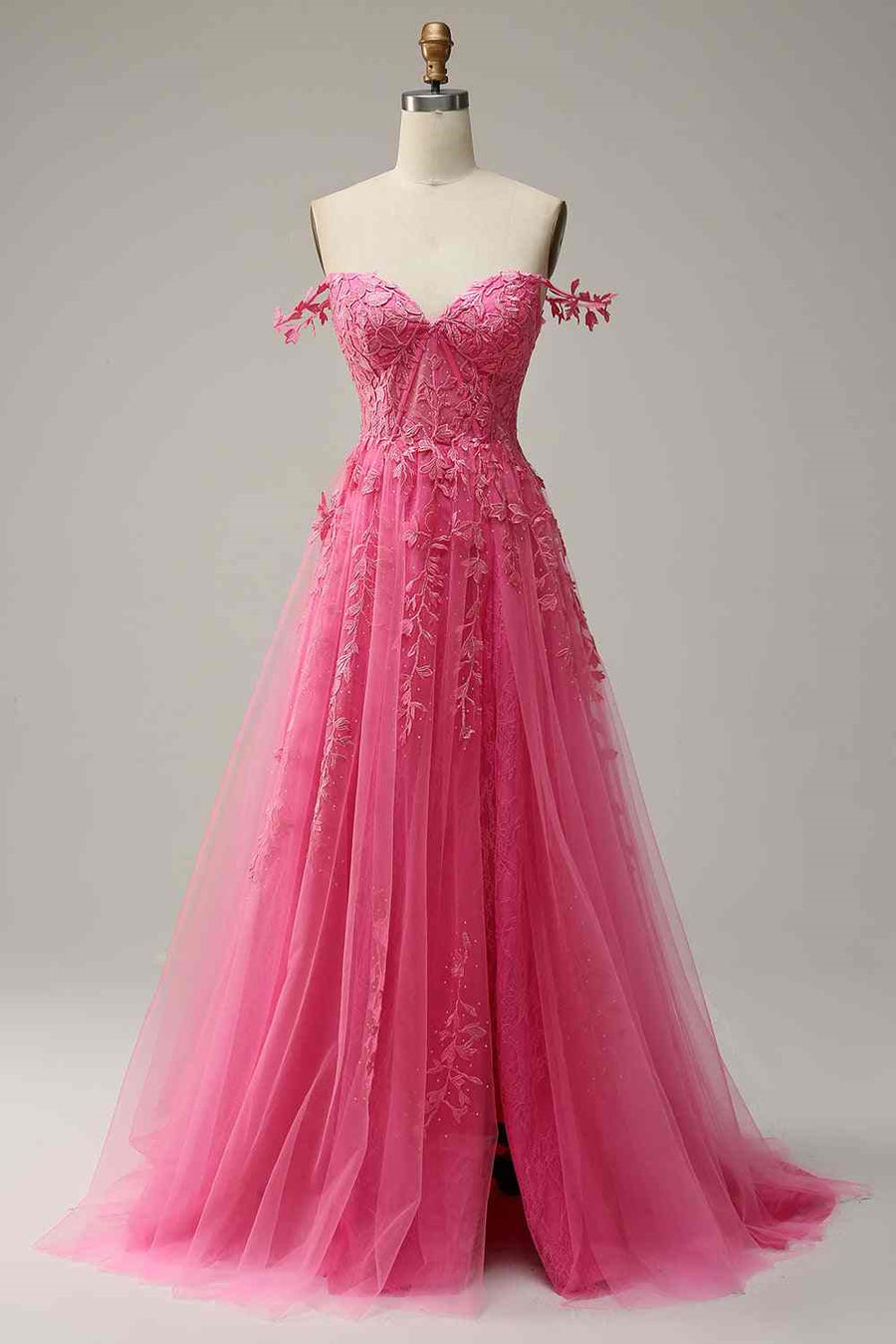 Sweetheart Lace Top Tulle A-Line Empire Prom Party Dress