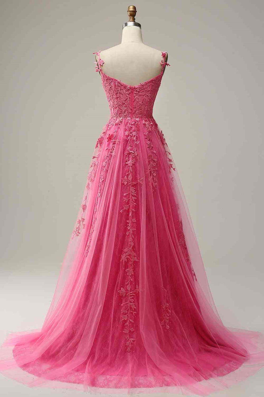 Sweetheart Lace Top Tulle A-Line Empire Prom Party Dress
