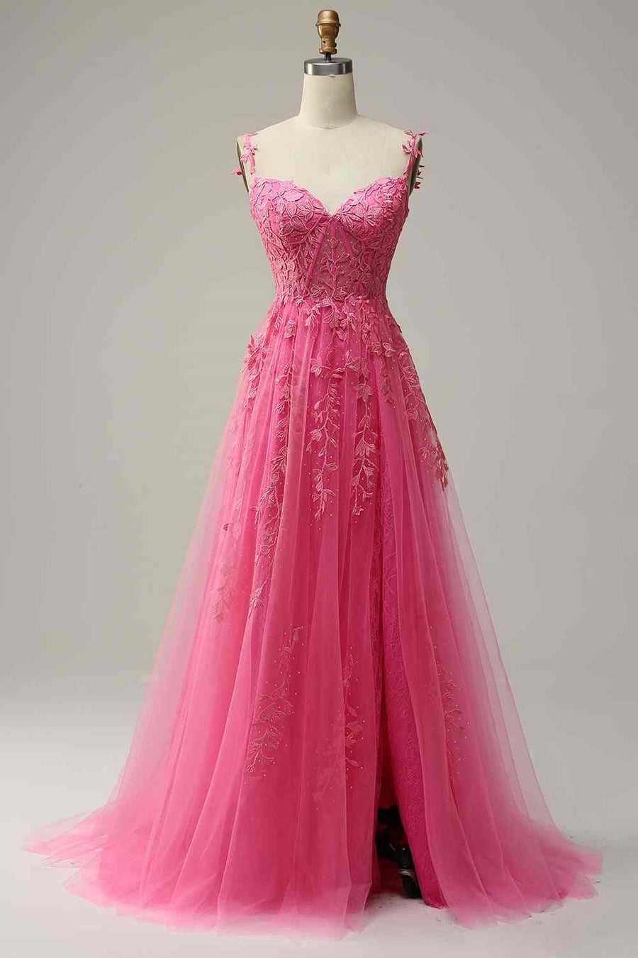 Sweetheart Lace Top Tulle A-Line Empire Prom Party Dress