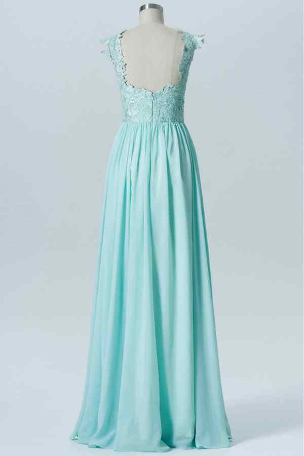 Caribbean A-line Jewel Lace Applique Chiffon Long Bridesmaid Dress Caribbean / US 12 Caribbean A-line Jewel Lace Applique Chiffon Long Bridesmaid Dress Caribbean / US 12