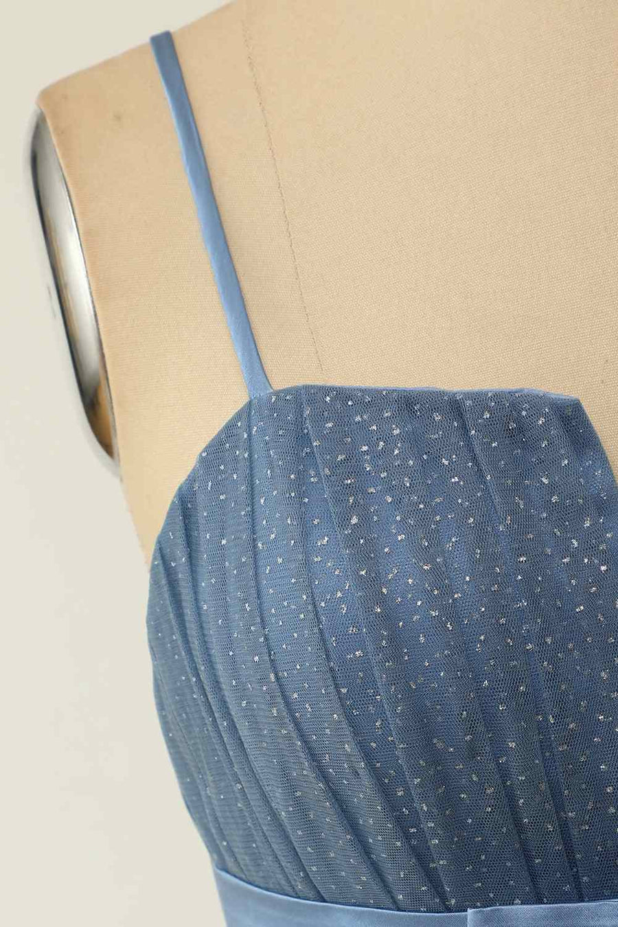 Dusty Blue A-line V Neck Pleated Double Bow Tie Sash Mini Homecoming Dress