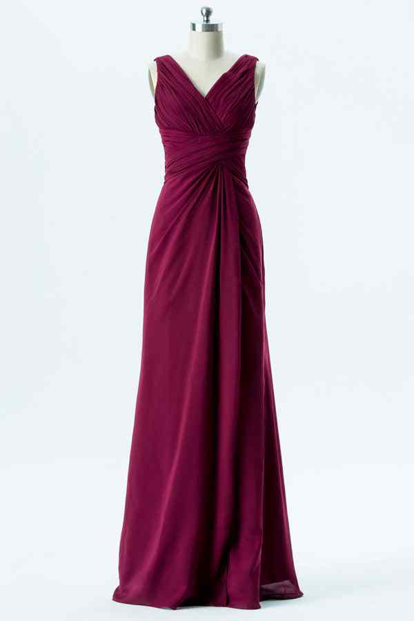 Orchid A-line Chiffon Crisscross Pleated Long Bridesmaid Dress Orchid / US 16 Orchid A-line Chiffon Crisscross Pleated Long Bridesmaid Dress Orchid / US 16