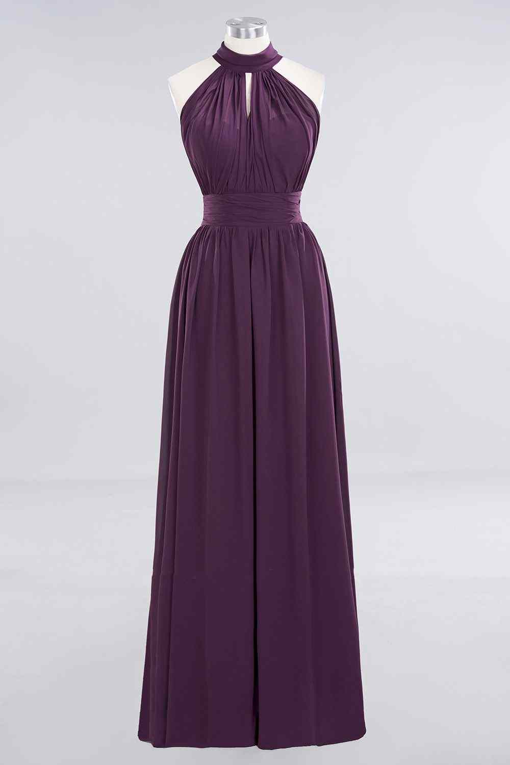 grape purple bridesmaid dresses Grape Bridesmaid Dresses,High Neck Bridesmaid Dress,Simple Bridesmaid Dress,BD00257, US12 / Dark Navy