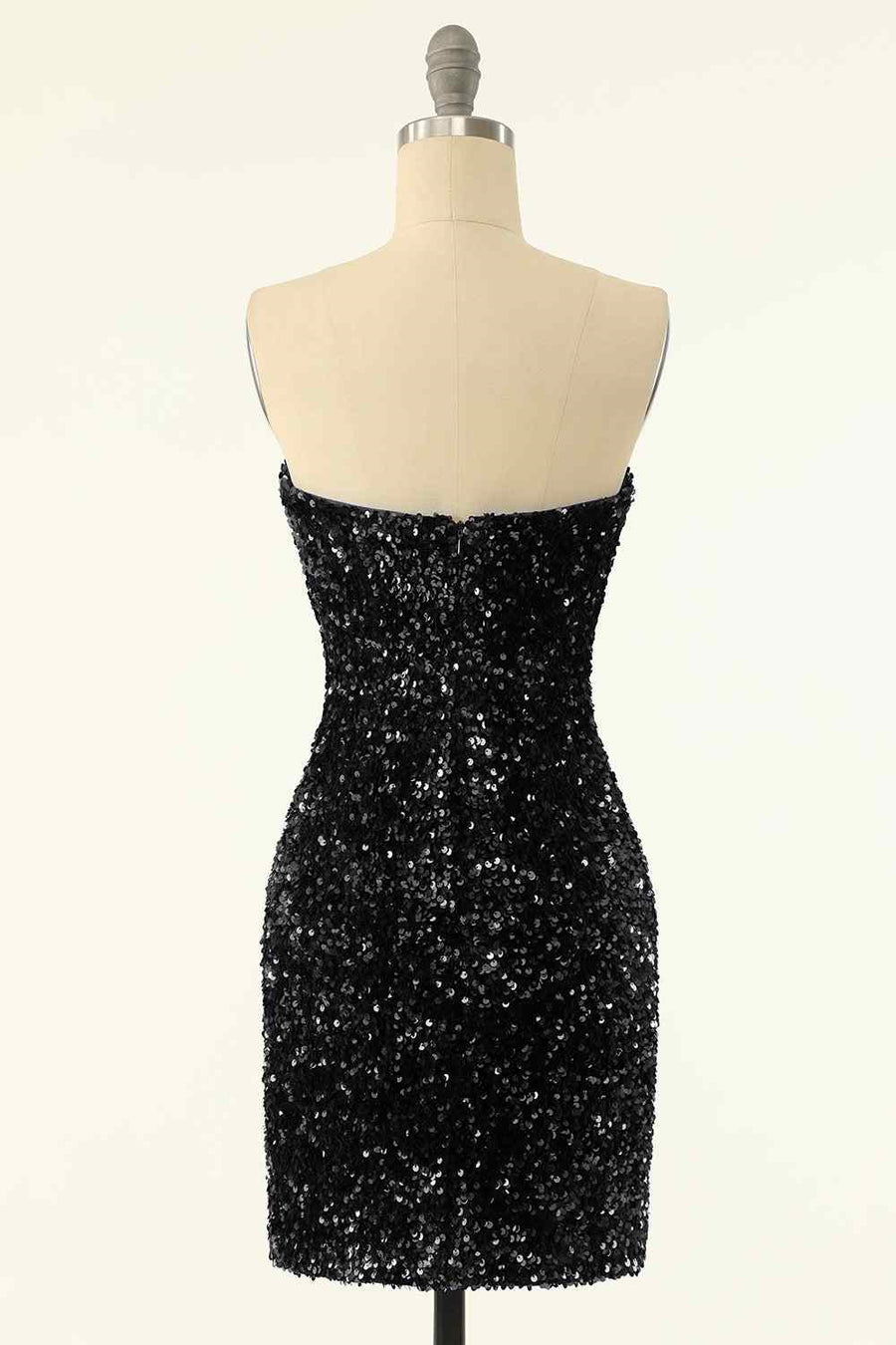 Sheath Strapless Sequins Mini Homecoming Dress Black / US 6 Sheath Strapless Sequins Mini Homecoming Dress Black / US 6