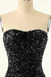 Sheath Strapless Sequins Mini Homecoming Dress