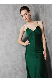 Dark Green Midi Slip Dress