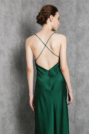 Dark Green Midi Slip Dress Dark Green / US 2 Dark Green Midi Slip Dress Dark Green / US 2
