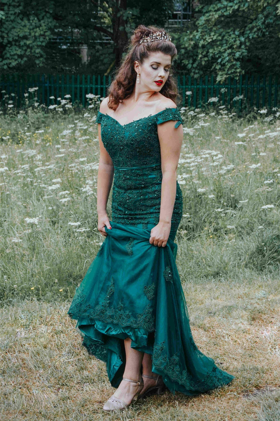 Mermaid Green Lace Off The Shoulder Dress Mermaid Off-Shoulder Empire Lace Party Prom Dress Joyofdress Mermaid Green Lace Off The Shoulder Dress Mermaid Off-Shoulder Empire Lace Party Prom Dress Joyofdress