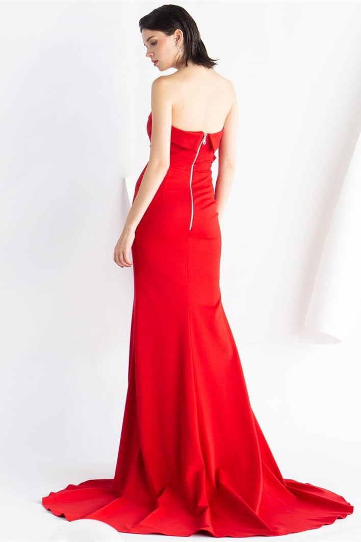 Mermaid Red Long Formal Dress