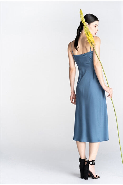 Misty Blue Midi Slip Dress Misty / US 16 Misty Blue Midi Slip Dress Misty / US 16