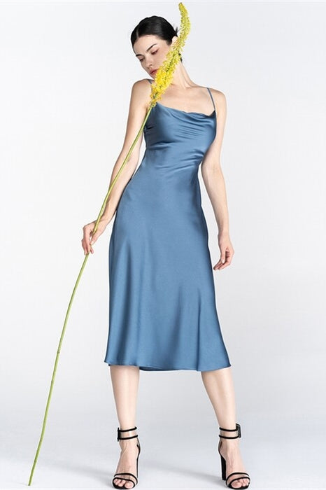 Misty Blue Midi Slip Dress Misty / US 16 Misty Blue Midi Slip Dress Misty / US 16