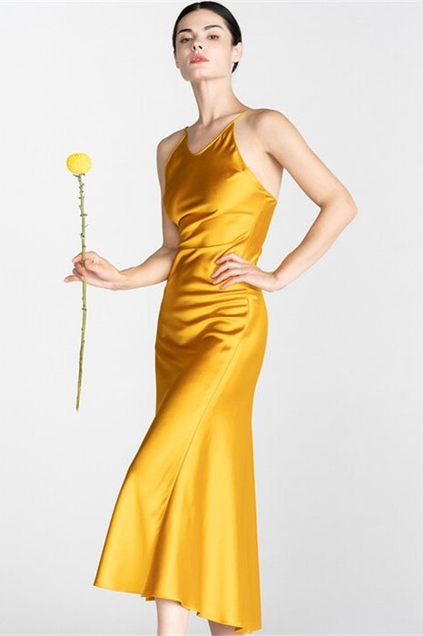 mustard yellow satin dress Mini Slip Mustard Yellow / Custom Size Color:Solid Khaki Denim Dresses China (mainland)Profile Type Modern Rhythm Ornate Maxi
