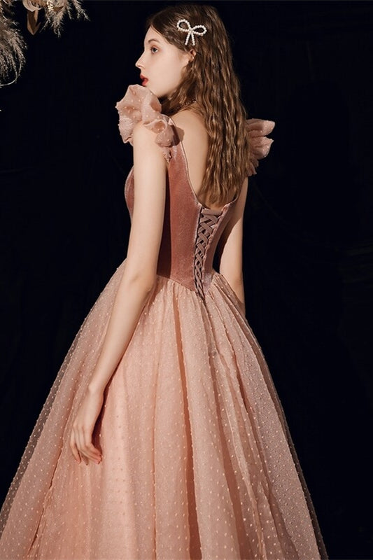 Princess Pink Long Prom Dress
