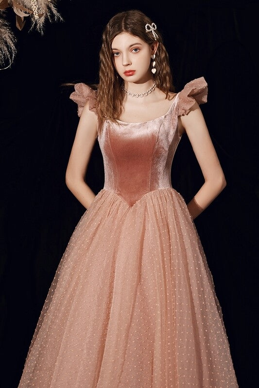 Princess Pink Long Prom Dress