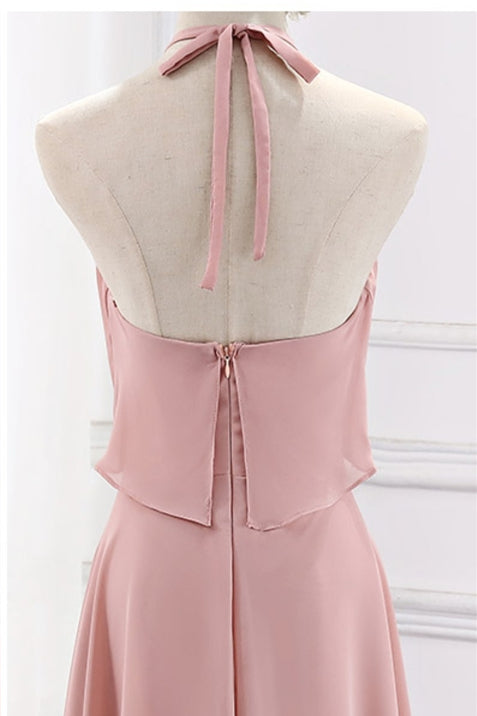 Blush Pink Chiffon Long Mismatch Bridesmaid Dresses | Joyofdress Blush Pink Chiffon Long Mismatch Bridesmaid Dresses | Joyofdress